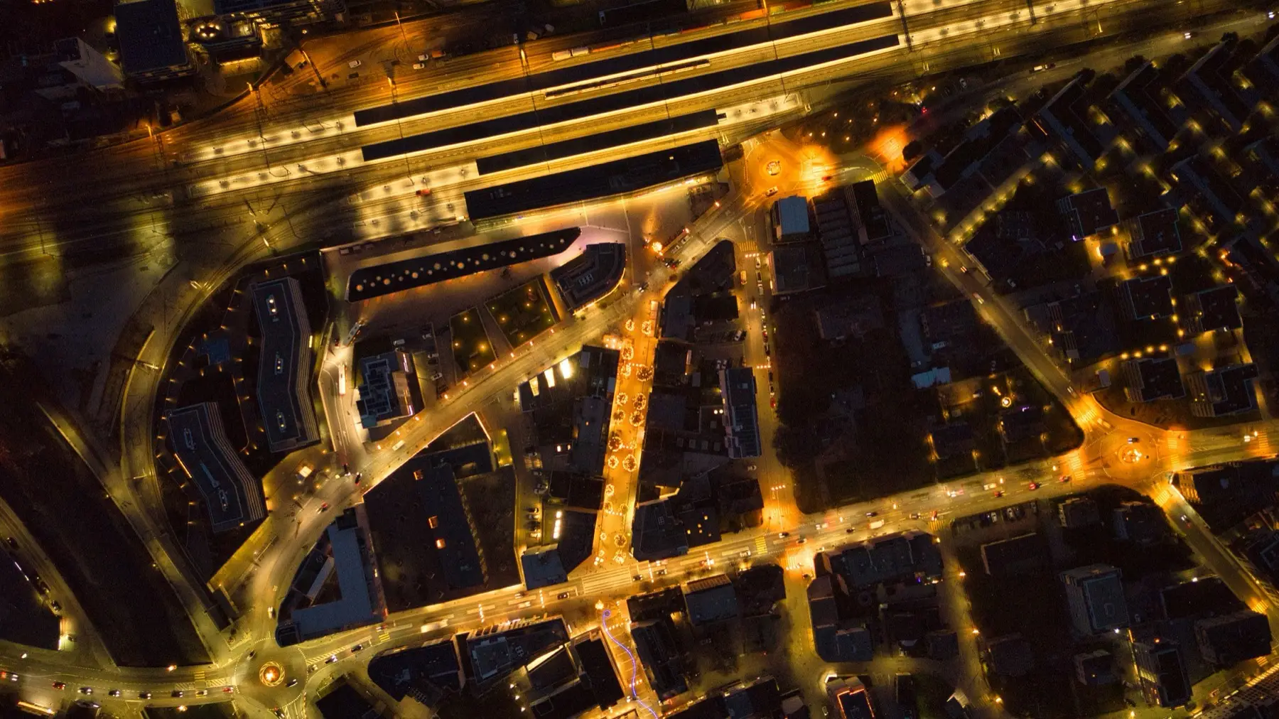 Aerial view of a city